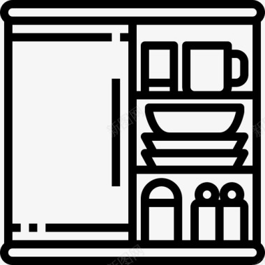 厨房架子橱柜抽屉图标