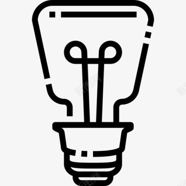 灯泡电子产品想法图标