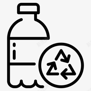 塑料瓶环保回收图标