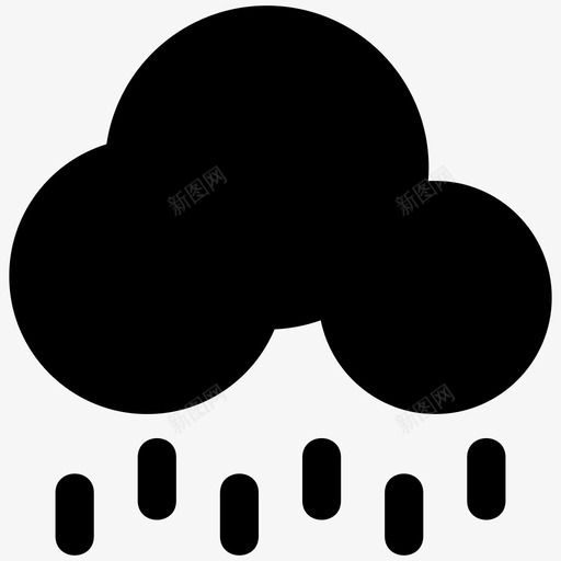 雨预报雨云svg_新图网 https://ixintu.com 预报 云雨