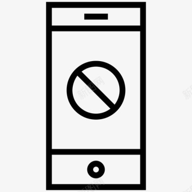 移动电话阻止禁止图标