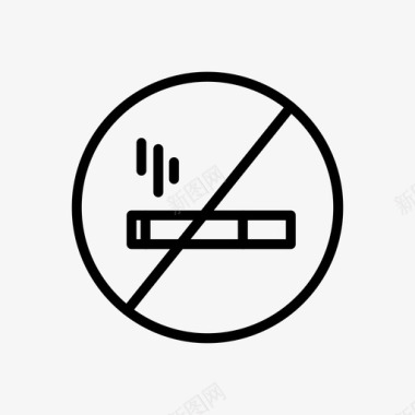 禁止吸烟标志警告图标