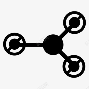 分子原子化学图标