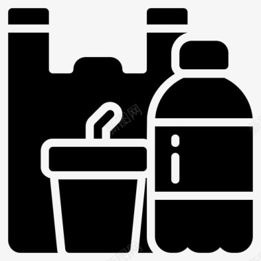 塑料瓶子杯子图标
