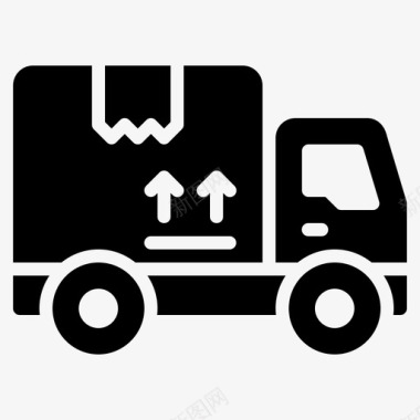 送货卡车货物运输图标