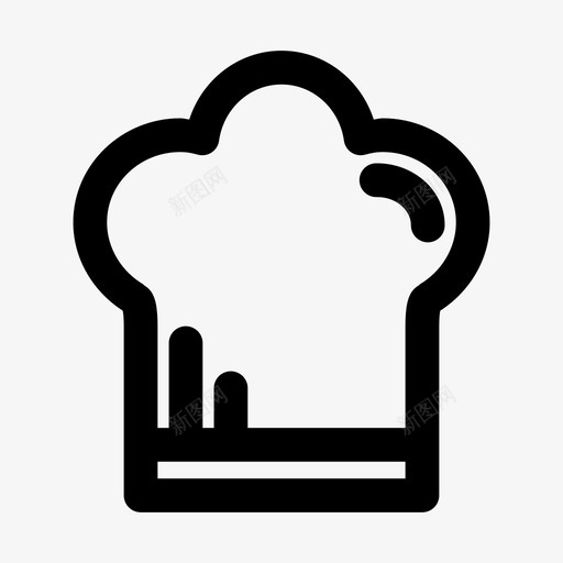 toque厨师烹饪svg_新图网 https://ixintu.com 厨师 烹饪 帽子 食物 线图 图标 粗体
