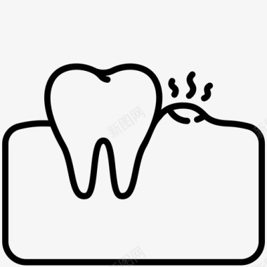 牙龈痛牙齿牙龈炎图标