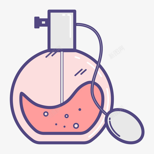 香水1svg_新图网 https://ixintu.com 香水 填充 扁平 手绘 简约 多色 圆润