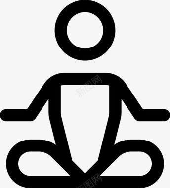 瑜伽呼吸印度教图标