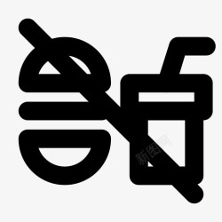 饭馆禁止外食禁止外食外饮简单的公共符号高清图片