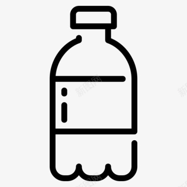 塑料瓶包装废塑料图标