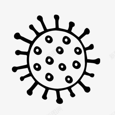 病毒细菌冠状病毒图标
