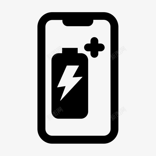 手机节能模式电池充电svg_新图网 https://ixintu.com 手机 节能 模式 电池 充电 能量