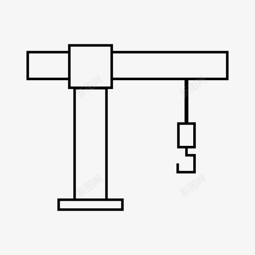 塔吊建筑设备svg_新图网 https://ixintu.com 塔吊 工业 工地塔吊 建筑设备 运输