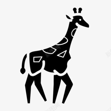 长颈鹿动物生命图标