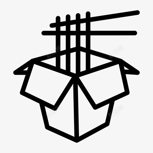 中国菜亚洲菜盒子svg_新图网 https://ixintu.com 中国菜 亚洲 菜盒 盒子 面条