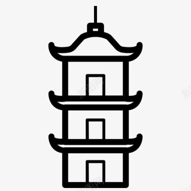 宝塔建筑日本图标