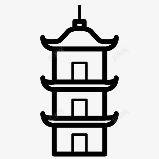 宝塔建筑日本svg_新图网 https://ixintu.com 日本 宝塔 建筑 本地 寺庙