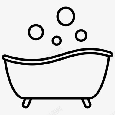 浴缸婴儿浴室图标