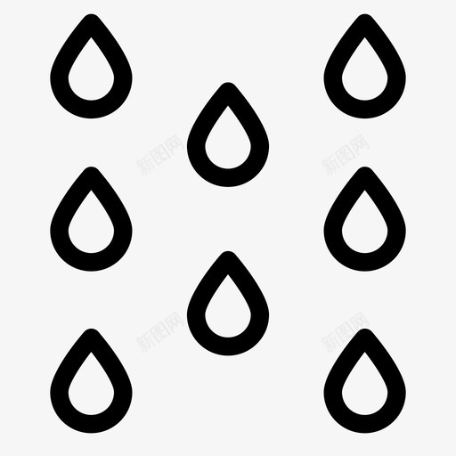 雨大雨雷svg_新图网 https://ixintu.com 天气 大雨 雷水 天气图 图标