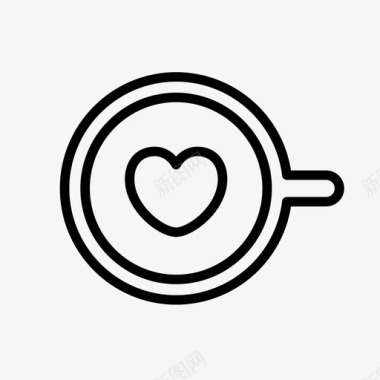 采购产品咖啡饮料拿铁艺术图标