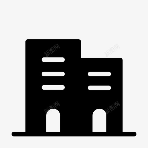 双子楼建筑图标svg_新图网 https://ixintu.com 双子楼 建筑 图标 现代 办公室 实体