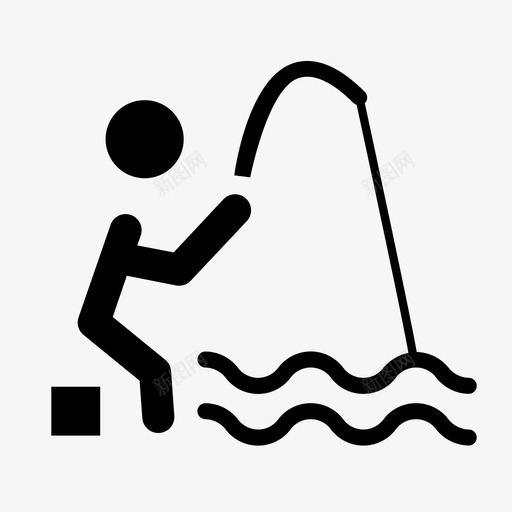钓鱼活动户外svg_新图网 https://ixintu.com 钓鱼 活动 户外运动 雨天