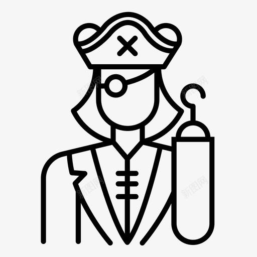 海盗眼罩海军svg_新图网 https://ixintu.com 海盗 眼罩 海军 航海 服装 水手海