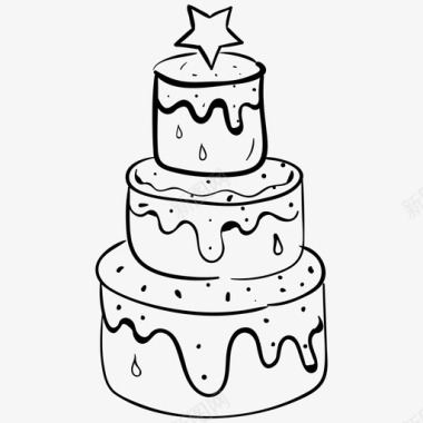 蛋糕面包店项目生日蛋糕图标
