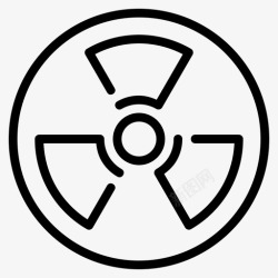 核辐射污染放射性核辐射标志高清图片