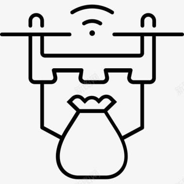 四翼机收集无人机图标