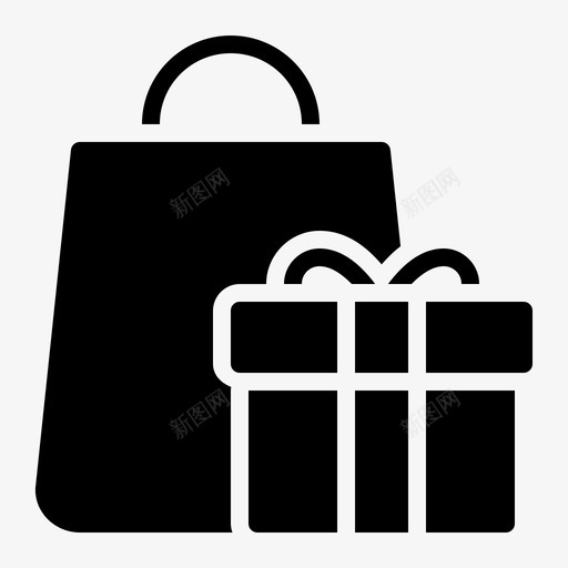 礼品包电子商务svg_新图网 https://ixintu.com 电子商务 礼品 商店 购物 雕文