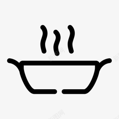 热食物烹饪锅图标
