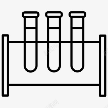 试管架化学实验室设备图标