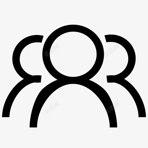 用户组织管理svg_新图网 https://ixintu.com 用户 用户组 组织 管理 单色