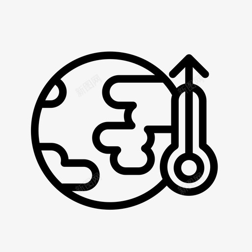 全球变暖热温度svg_新图网 https://ixintu.com 全球 变暖 暖热 温度 温度计