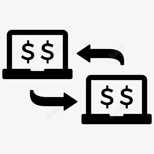 在线交易金融货币svg_新图网 https://ixintu.com 在线交易 金融 货币 转账