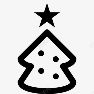 圣诞树装饰灯图标