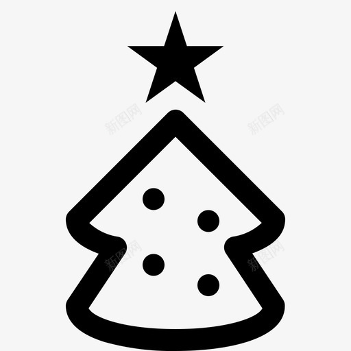圣诞树装饰灯svg_新图网 https://ixintu.com 圣诞树 装饰灯