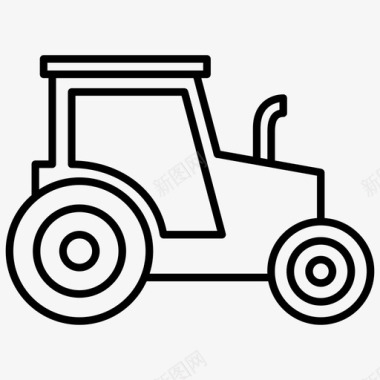 拖拉机农用车农业图标