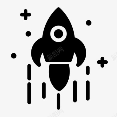 火箭登月卫星图标
