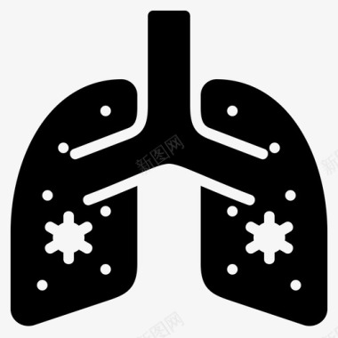 肺冠状病毒冠状病毒19图标
