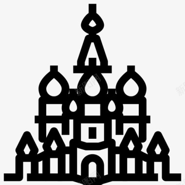 圣巴兹尔大教堂建筑地标图标