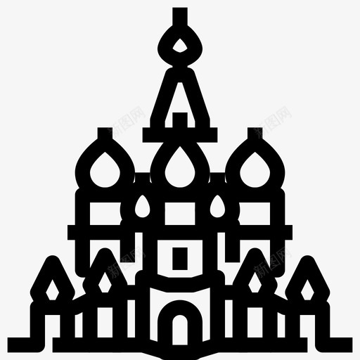 圣巴兹尔大教堂建筑地标svg_新图网 https://ixintu.com 圣巴 兹尔 大教堂 建筑 地标 莫斯科 俄罗斯