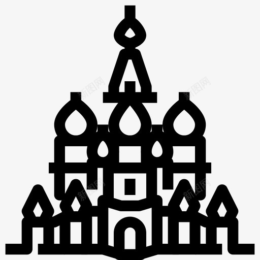 圣巴兹尔大教堂建筑地标svg_新图网 https://ixintu.com 圣巴 兹尔 大教堂 建筑 地标 莫斯科 俄罗斯
