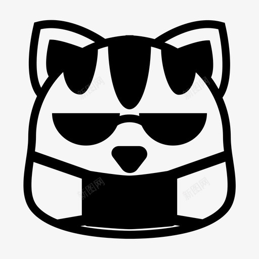面具猫冷表情svg_新图网 https://ixintu.com 面具 表情 猫冷 笑脸 可爱 爱的