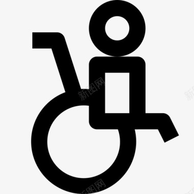 轮椅艾滋病医院图标
