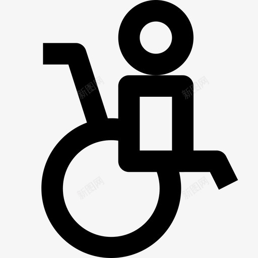 轮椅艾滋病医院svg_新图网 https://ixintu.com 轮椅 艾滋病 医院 治疗 病毒 简单 公共 符号