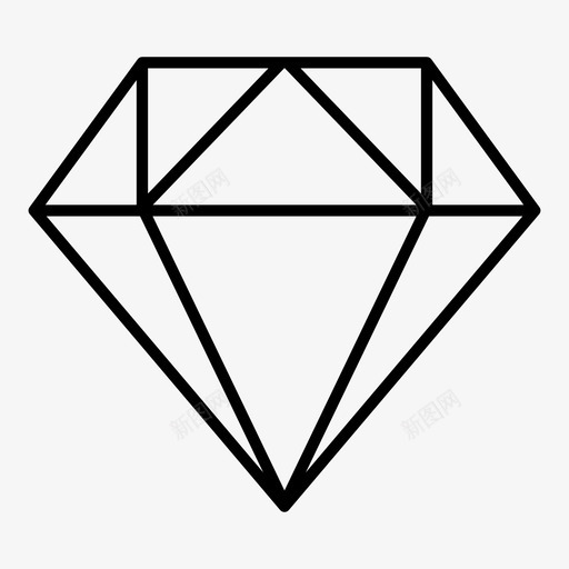钻石坚石宝石svg_新图网 https://ixintu.com 钻石 坚石 宝石 矿物 素描