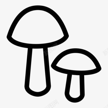 蘑菇食品杂货图标